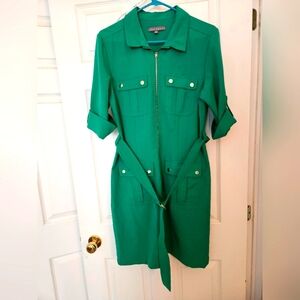 Sharagano green utility dress